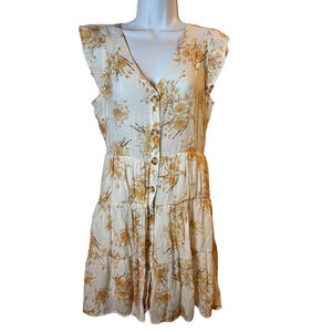 New E&M Floral Button Up Dress Size M (Juniors)